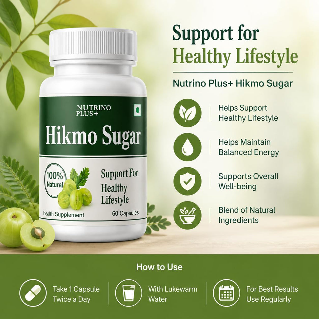 Hikmo Sugar Capsules | Amla-Based Blood Sugar & Metabolism Support (100% Natural)