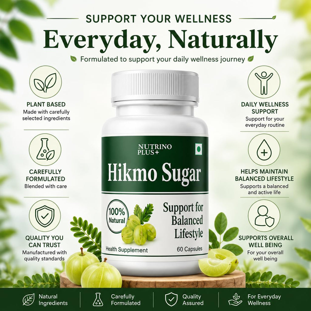Hikmo Sugar Capsules | Amla-Based Blood Sugar & Metabolism Support (100% Natural)
